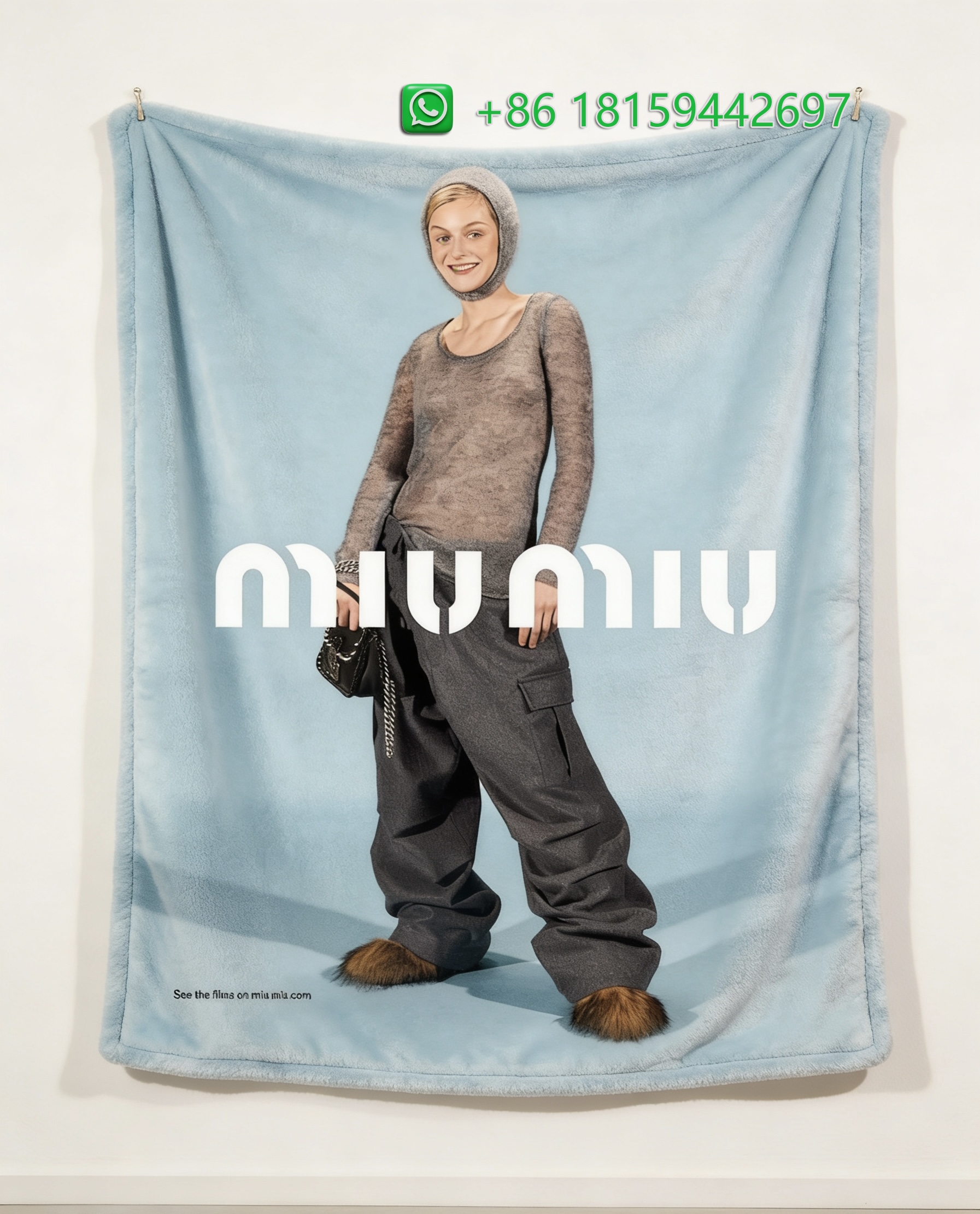 Miumiu Throw Blankets